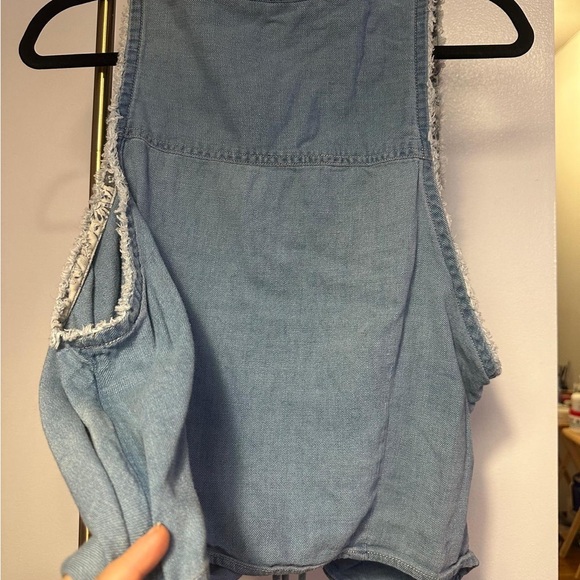 Blue Ruched Women's Top - Picture 3 of 8